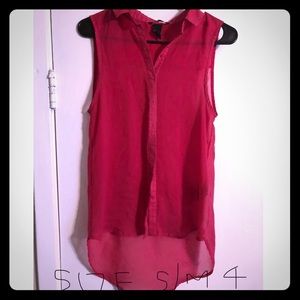 Pink sheer top